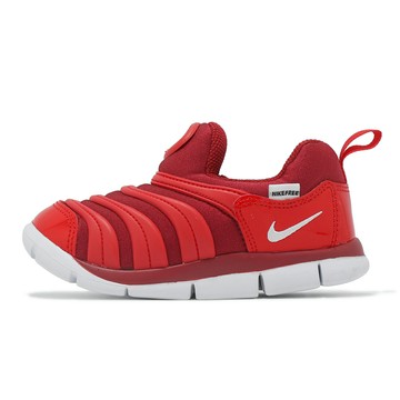 Nike 毛毛蟲鞋 Dynamo Free TD 小童 紅 白 套入式 小朋友 學步鞋 嬰兒鞋