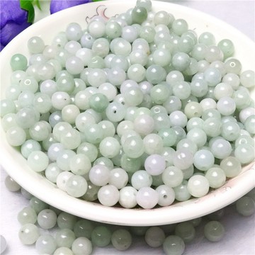 GZXY818-翡翠精品玉珠子6mm翡翠散珠子玉石 圓珠diy飾品配件緬甸 玉器