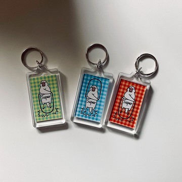 Super文鳥在跳繩 劈啪劈啪 吊飾/鑰匙圈