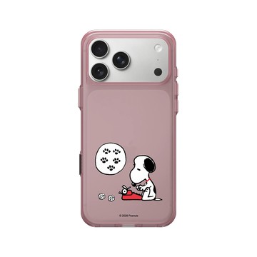 iPhone 17 Pro Max Clear (相機按鈕) 晶醺玫 - 史努比 Snoopy - Work from home