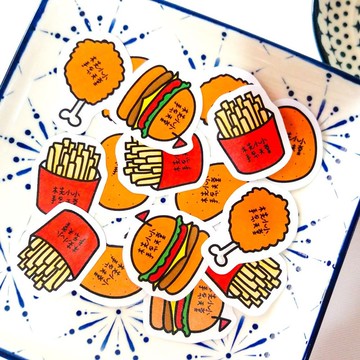 白底防水姓名貼 |  炸的好好吃 60張入