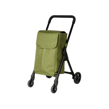 【日本cocoro】OPEN FRONT 前推式保溫保冷四輪摺疊購物車-35L-多色可選-森林綠