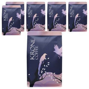KRONE 皇雀 阿瑪菲咖啡豆/嚴選綜合咖啡豆 半磅  6包  咖啡豆(無研磨)  227g