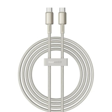 【Baseus 倍思】鎢金系列 C to C 100W PD充電線 1M 星鈦金