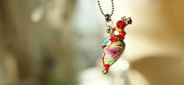 香水瓶吊墜 / 滴 /紅