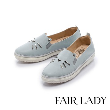 FAIR LADY 軟實力 童趣貓咪厚底休閒鞋 藍 (501310)