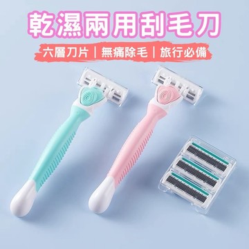 🔥台灣當天出貨 附三刀頭+收納盒 🔥 手動刮毛刀 女士刮毛器 乾濕兩用 腋下腿毛全身剃毛刮毛刀 刮毛刀套裝