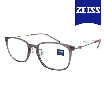 【ZEISS 蔡司】鈦金屬 光學鏡框眼鏡 ZS22706LB 020 果凍灰色長方形框/銀色鏡腳 53mm