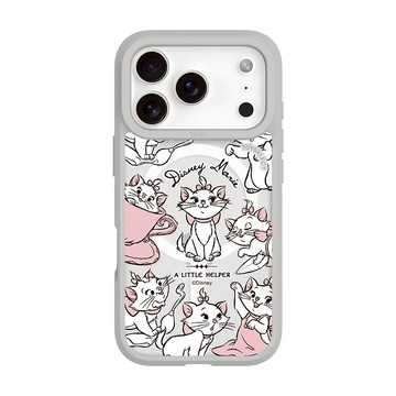 【正版授權】Disney Cats And Dogs-瑪麗貓款亂花極光霧透MagSafe iPhone手機殼