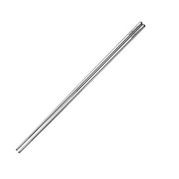 push!餐廳廚房用品316不銹鋼筷子加長油炸筷火鍋筷防燙撈麵防滑長筷子3入e187