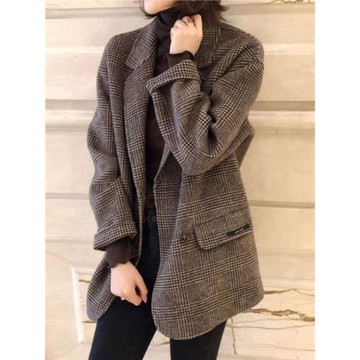 MAJE DVAWN寬松毛呢雙面羊絨大衣