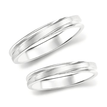 【客製化禮物】【情人節包裝】純銀對戒組合4054S(同款2支/無鑽)