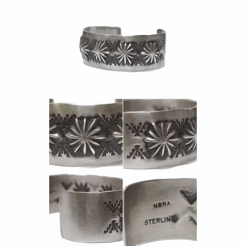 Nora Navajo シルバーバングル INDIAN JEWELRY ナバホ族 Nora Tahe