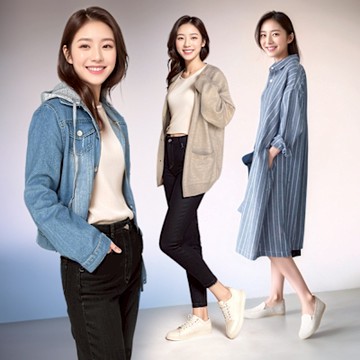 【Amore】經典百搭條紋長版襯衫外套