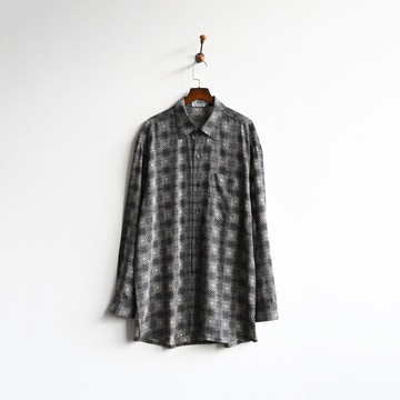 【蛋植物古著】宇宙漣漪印花寬鬆古著襯衫