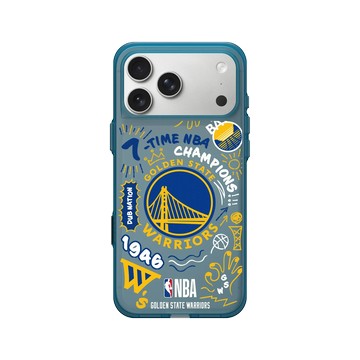 iPhone 17 Pro Max Clear (相機按鈕) 夜幕藍 - NBA - 塗鴉系列-金州勇士 Golden State Warriors - Graffiti