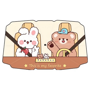 葉子小舖 卡通汽車防曬遮陽傘  1個  138 x 80cm  春季出遊