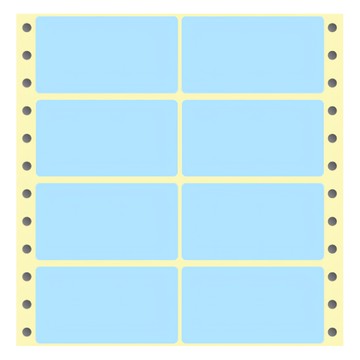 華麗牌 電腦列印標籤 雙排 WL-5015B 藍色  65 x 35mm  1200張  1盒