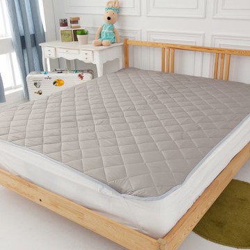 LAMINA 咖啡紗雙人平單式保潔墊-1入