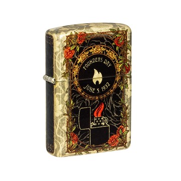 Zippo 【官方授權店】2025 Founders Day Collectible 2025年創辦人紀念款-新藝術植物圖騰防風打火機