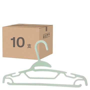 莫蘭迪扁扁衣架 5支裝 PP材質  綠色  40 x 20 x 0.4cm