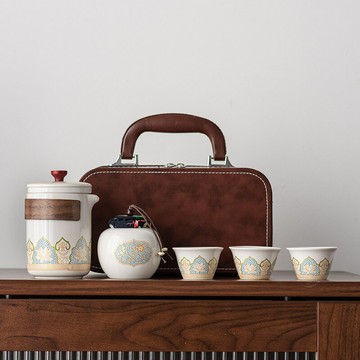 旅行茶具便攜式功夫茶具套裝日式戶外快客杯節日公司商務禮品