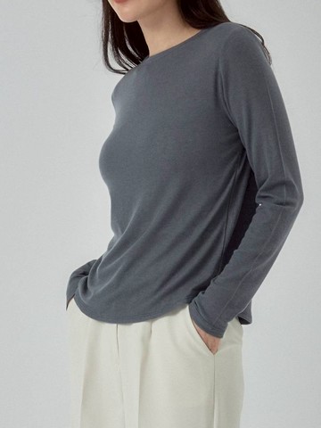 修身不貼身・秋冬質感基本款針織棉Ｔ