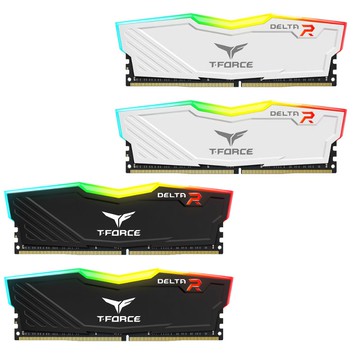 【加購主機板優惠】TEAM 十銓 T-FORCE DELTA 炫光 DDR4 3600 雙通道16GB/32GB 黑/白/CL18