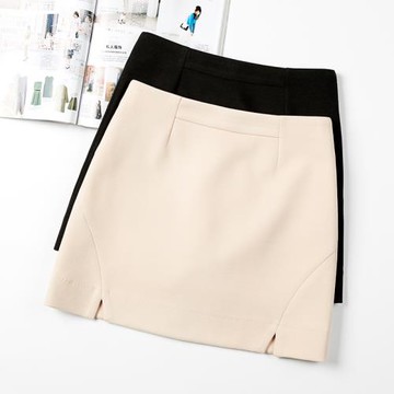 開叉毛呢半身裙冬天配毛衣短裙高腰a字裙小個子一步裙包臀裙短款