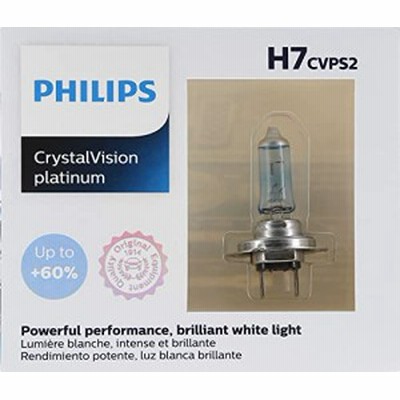 Philips Automotive Lighting H7 CrystalVision Platinum Upgrade Headlight Bulb Pack of 2 H7CVPS2