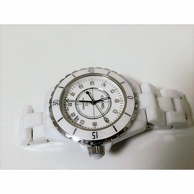 美品 シャネル J12 H1629 12Pダイヤ 39mm セラミック ホワイト