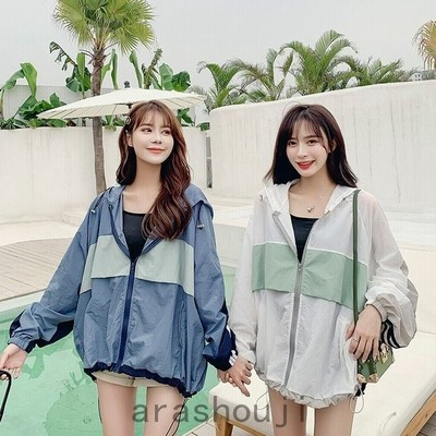 2色 Uv対策 Uvカット パーカー 夏 薄手 涼しい レディース 紫外線対策 羽織り 長袖 Uvパーカー ゆったり シンプル 大きいサイズs4xl 通販 Lineポイント最大get Lineショッピング