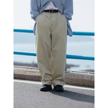 NOEARS淺色日系百搭cityboy純棉褲子男ins潮工裝寬松休閑直筒長褲