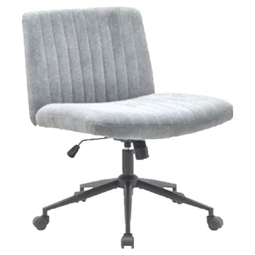 E-home Rhoda羅達布面黑腳可調式盤腿電腦椅  灰色  63 x 69 x 84~92cm