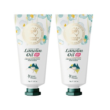 澳洲 G&M 花漾水潤綿羊油綿羊夜用護手霜含維他命E-綠野仙蹤(70g/支 2入組)