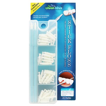 Clean Idea 齒科專門 雙節棍潔牙棒 可替換式牙線頭 輕易清潔牙縫  1組  25個