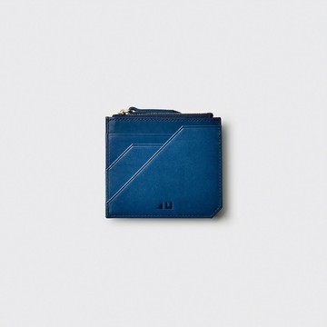 【福利商品】4U卡夾S 深藍色 真皮 微瑕商品出清