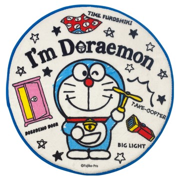 Skater 圓型止滑地墊 羊毛材質  50cm  Doraemon