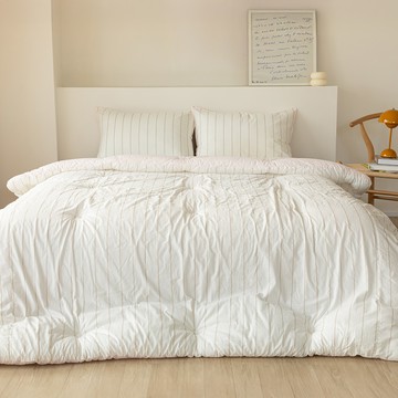 Dailylike Lillico 抗過敏 純棉 60支 薄被 條紋  SS  親愛的粉紅