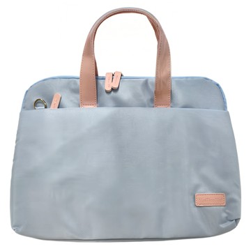 Mass 生活好物 單肩手提筆電收納包 防潑水大容量防摔 淺藍色  15.6吋  1個