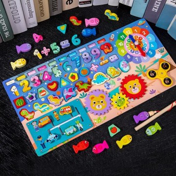 幼兒童數字拼圖積木益智拼裝玩具1-2歲3半男女孩寶寶蒙氏早教啟蒙
