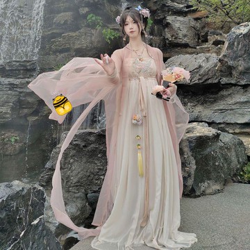 台灣出貨💯原創 唐制訶子裙大袖衫一片式襦裙春夏 古裝衣服 傳統服飾免運