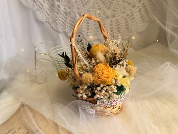 法式乾燥花籃 畢業禮物 客製花籃 乾燥桌花
