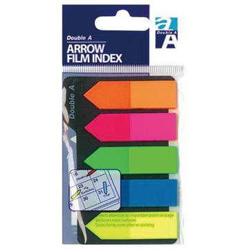 Double A箭頭指示標籤/DAIF17004/全色/42x12mm/42x12mm/25張x5色/包