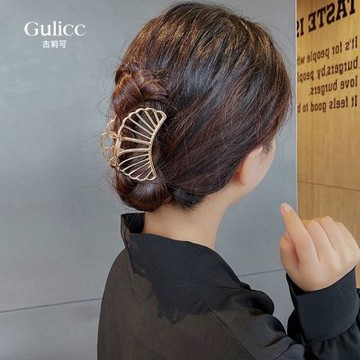 Gulicc 韓系 金屬 貝殼 髮夾(飾品 髮飾 頭飾 髮帶 髮箍 生日禮物 主題穿搭 約會 雙11 聖誕節)
