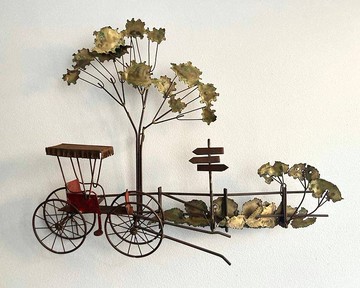 美國藝術家|的金屬、黃銅和銅牆裝飾鍛造金屬牆雕