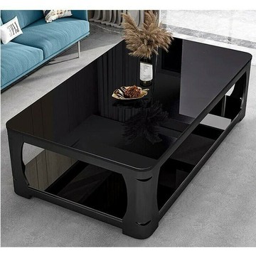 免運/公司貨 茶几 玻璃茶幾 清倉茶幾 客廳現代家用小戶型新款大理石鋼化玻璃長方形雙層耐用桌 可開發票 全館五折 工廠現貨直銷 新品特價 z10253