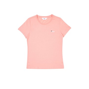 FILA 女短袖圓領T恤-杏粉 5TEZ-1508-LP