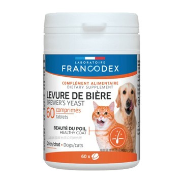 Francodex -酵母鋅爆毛錠 60錠/瓶 (FC-170385)
