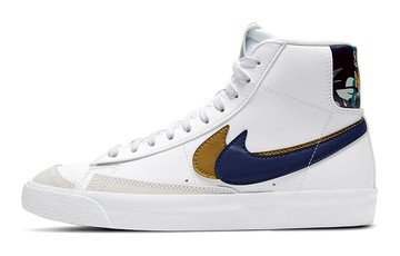 BLAZER MID 77 SE GS DOUBLE SWOOSH - WHITE GOLD BLUE VOID